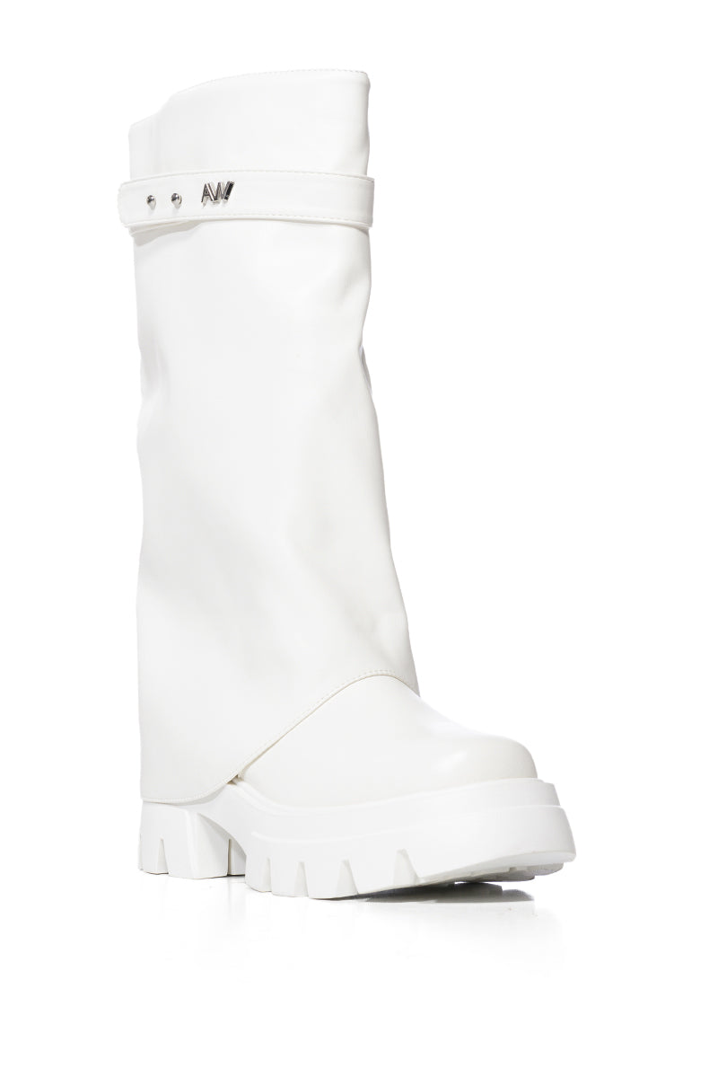 AZALEA WANG JET WHITE BOOT