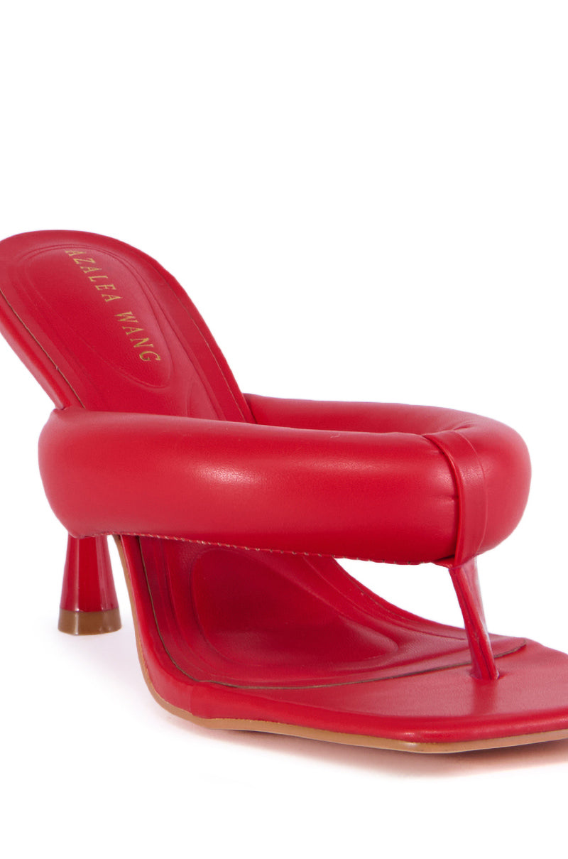 AZALEA WANG KARTIER RED PUFF SANDAL