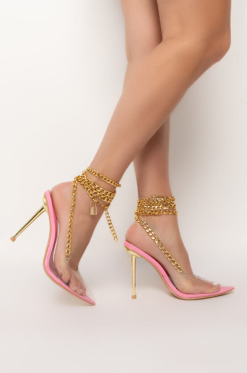 AZALEA WANG KISS ME STILETTO PUMP IN PINK