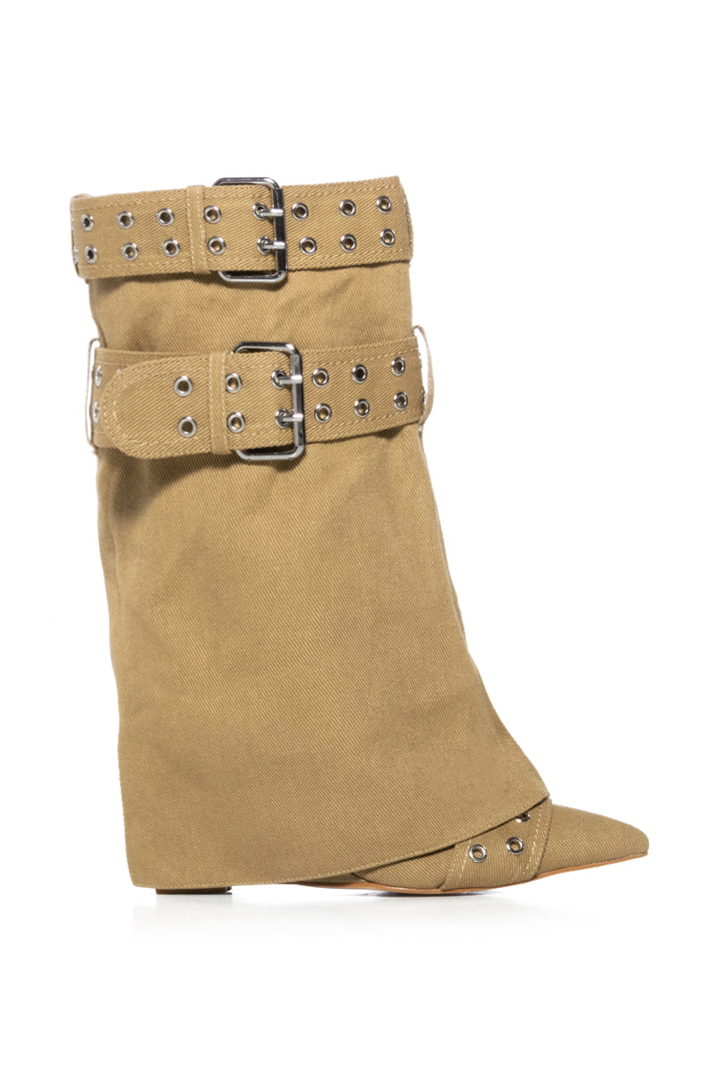 AZALEA WANG LORNA BOOTIE IN KHAKI