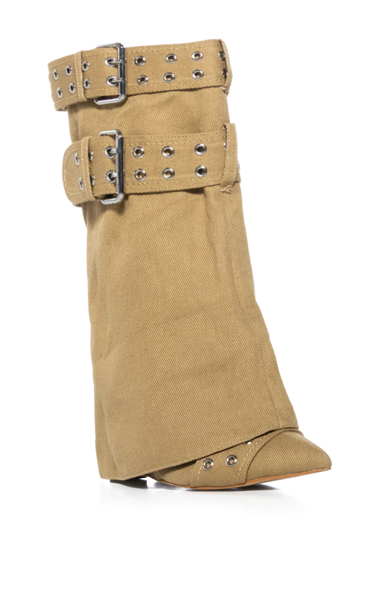 AZALEA WANG LORNA BOOTIE IN KHAKI