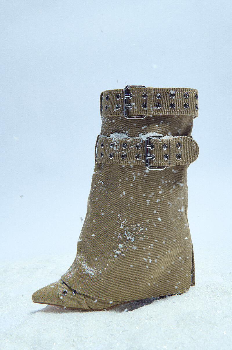 AZALEA WANG LORNA BOOTIE IN KHAKI