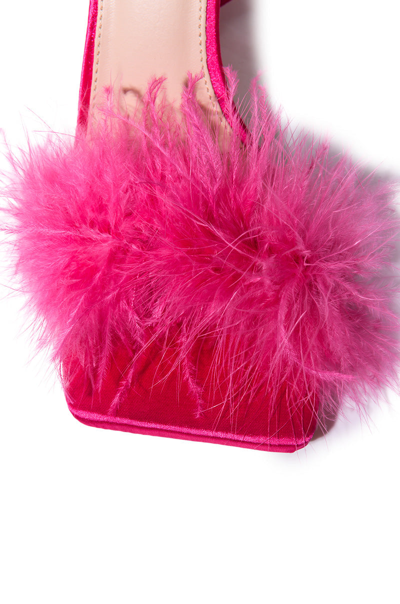 AZALEA WANG LUCINDA FEATHER SANDAL