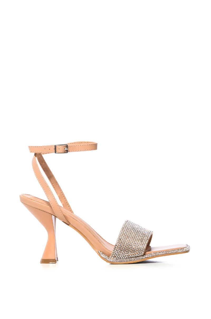 AZALEA WANG MARION NUDE EMBELLISHED SANDAL