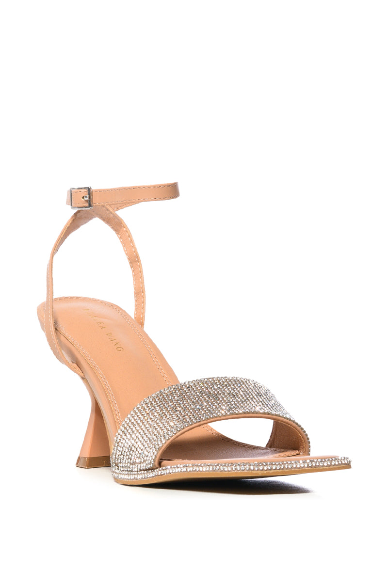 AZALEA WANG MARION NUDE EMBELLISHED SANDAL
