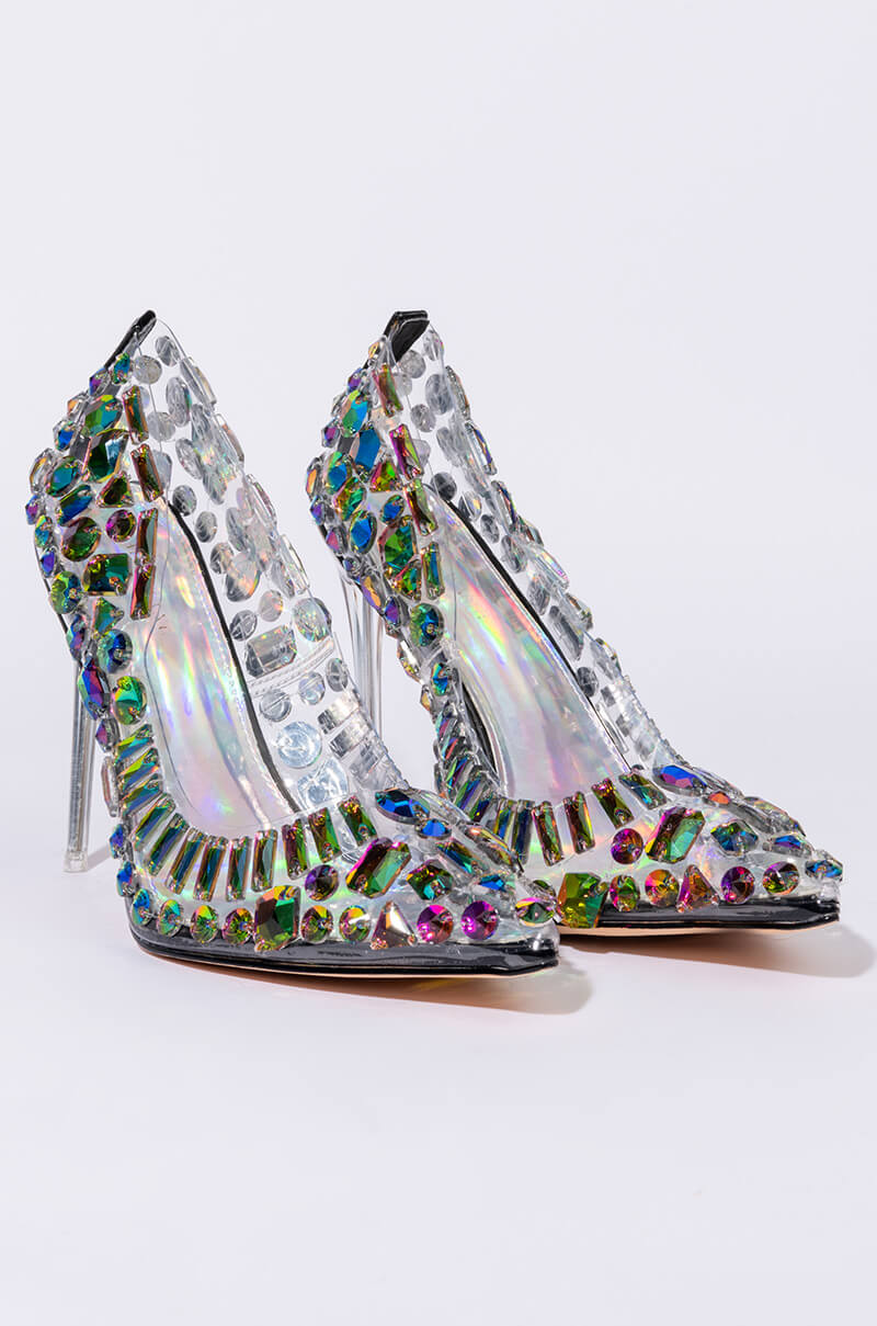 AZALEA WANG NOT BOSSY JUST A BOSS STILETTO PUMP IN MULTI