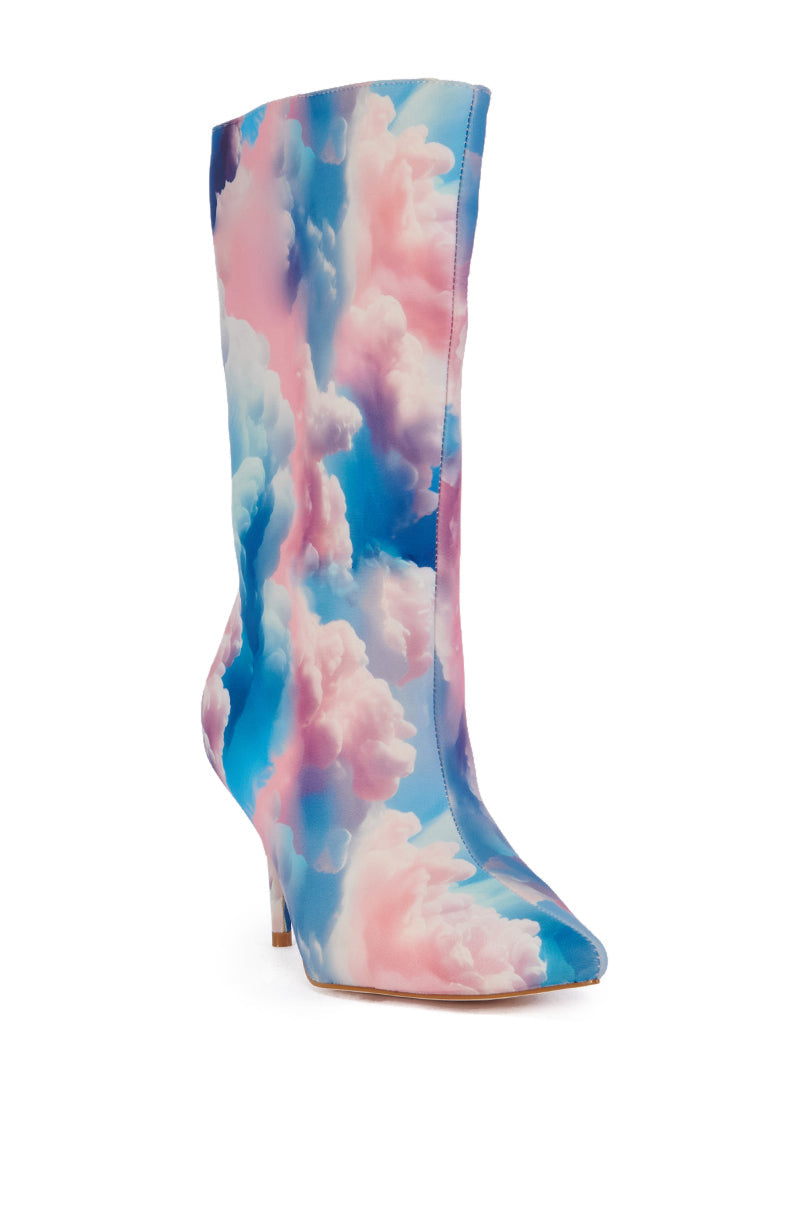 AZALEA WANG ORSON PINK MULTI CLOUD BOOTIE