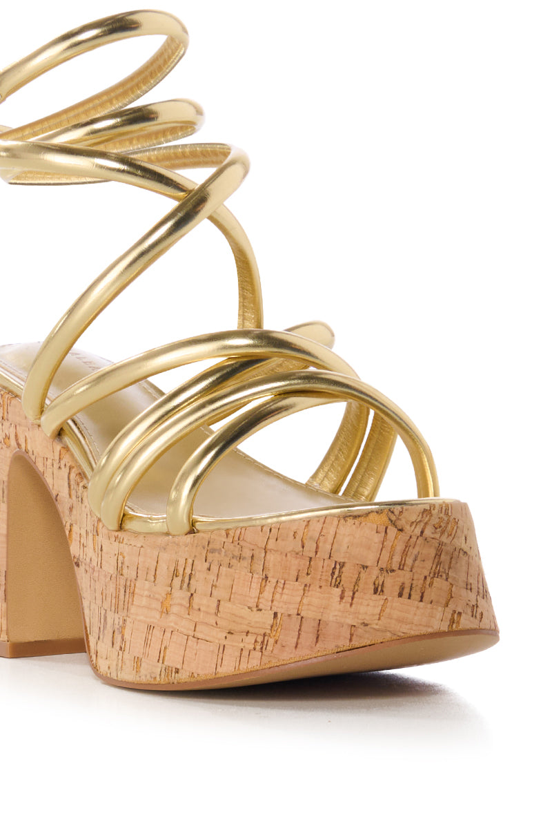 AZALEA WANG ROSAURA GOLD SANDAL