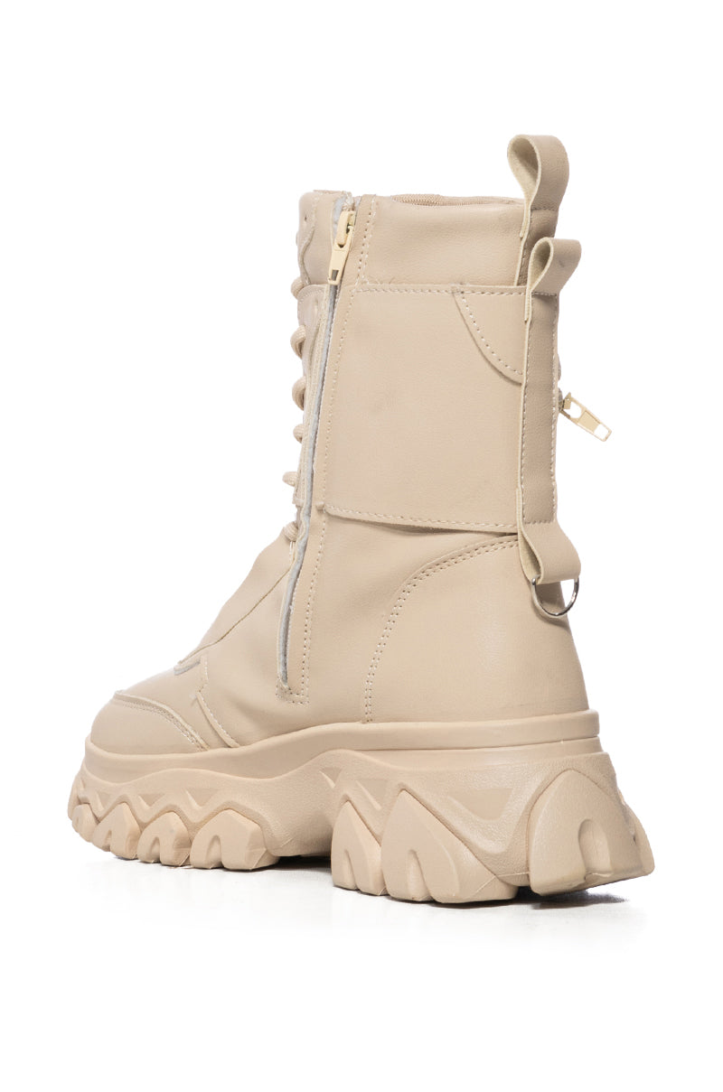 AZALEA WANG SCOTTIE NUDE FLATFORM HIGH TOP SNEAKER