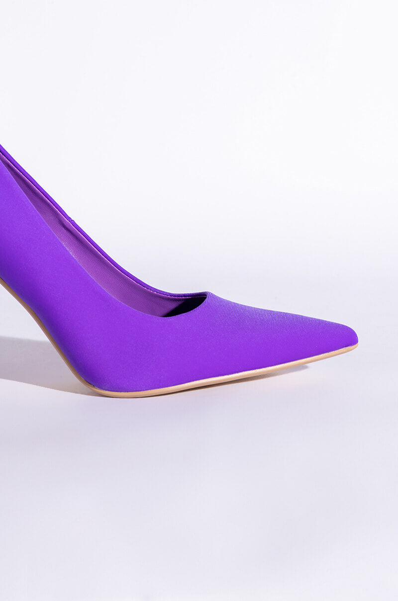 AZALEA WANG BRYNN STILETTO PUMP IN PURPLE