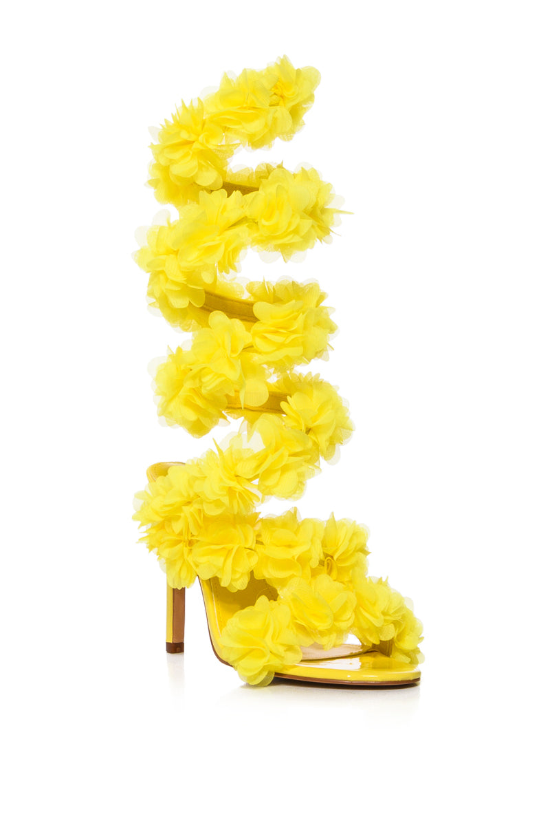 AZALEA WANG THEODOSIA FLORAL SANDAL IN YELLOW