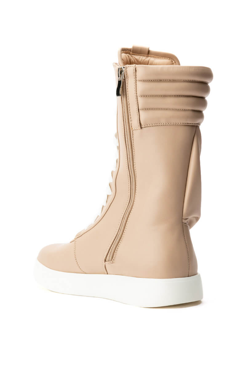 AZALEA WANG TONY MID CALF SNEAKER IN BONE