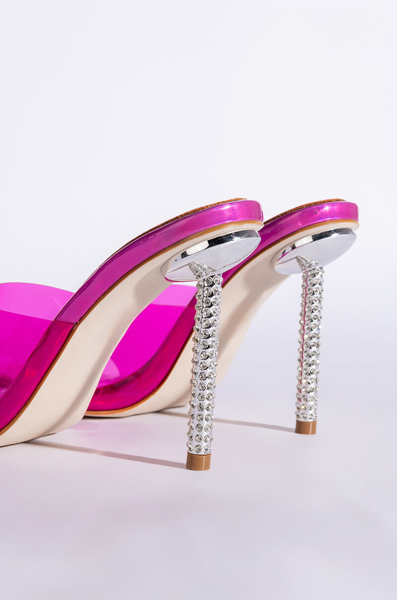 AZALEA WANG VITA BLING STILETTO SANDAL IN FUCHSIA