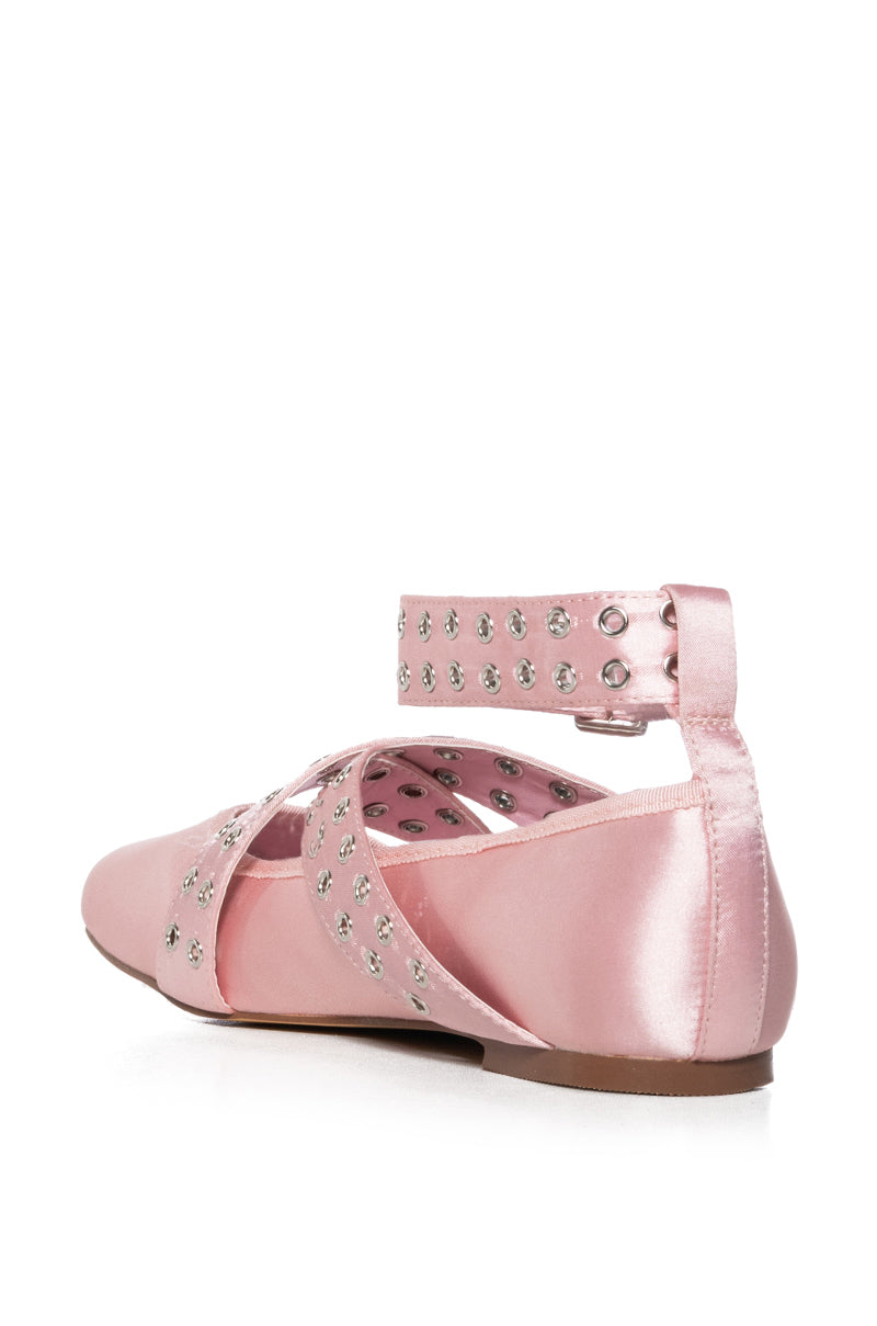 AZALEA WANG XANDRA PINK BALLET FLAT