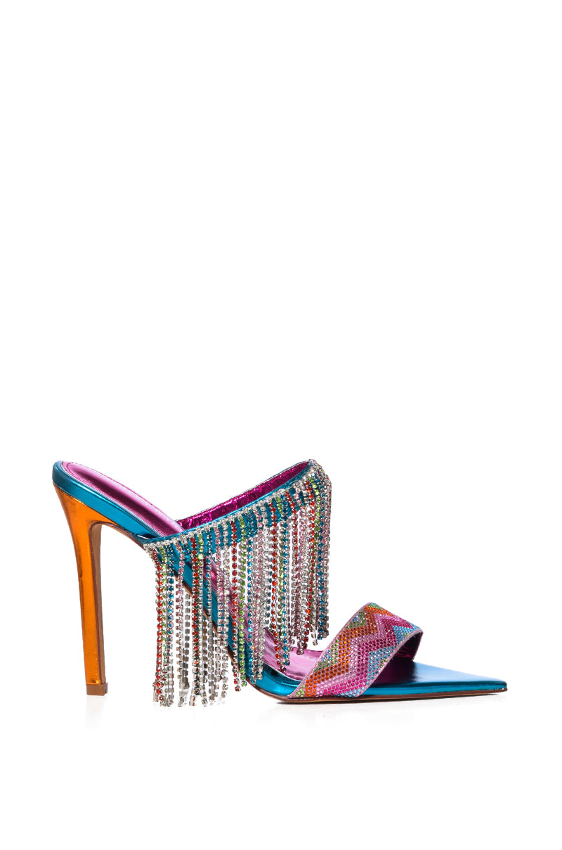 AZALEA WANG ZENNI MULTI DIAMOND DRAPE SANDAL