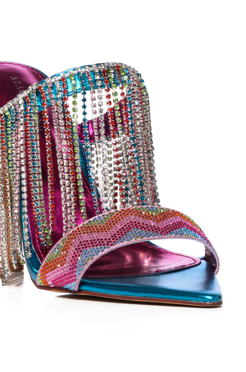 AZALEA WANG ZENNI MULTI DIAMOND DRAPE SANDAL