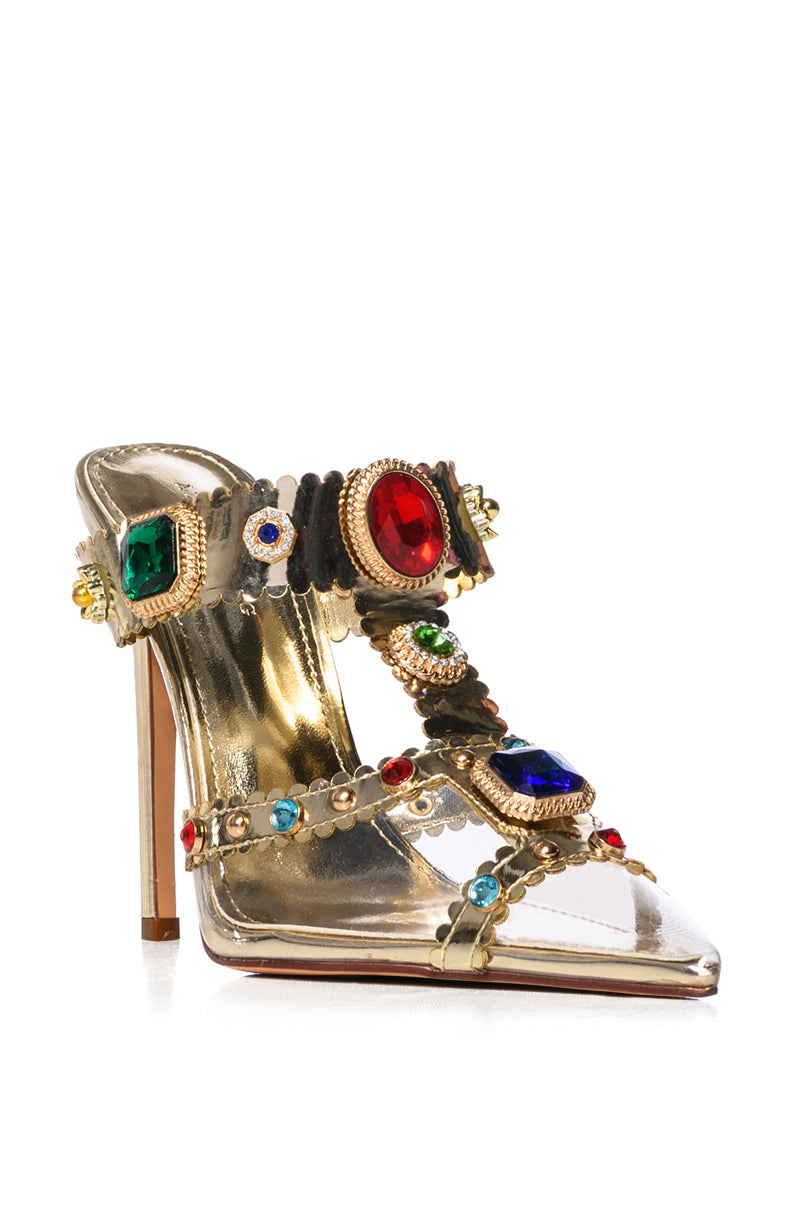 AZALEA WANG ZYA MULTI EMBELLISHED GEM PUMP