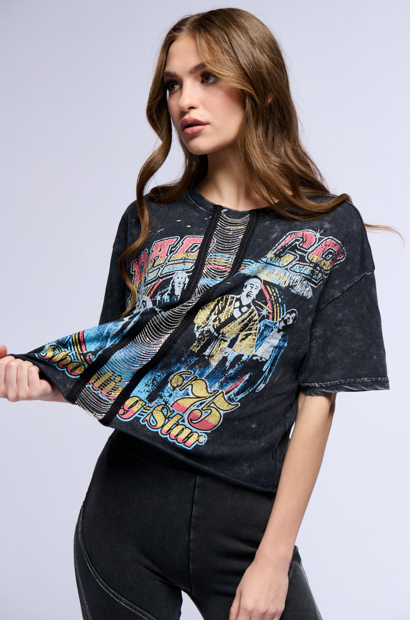 BAD COMPANY CHAIN DETAIL CROPPED TEE