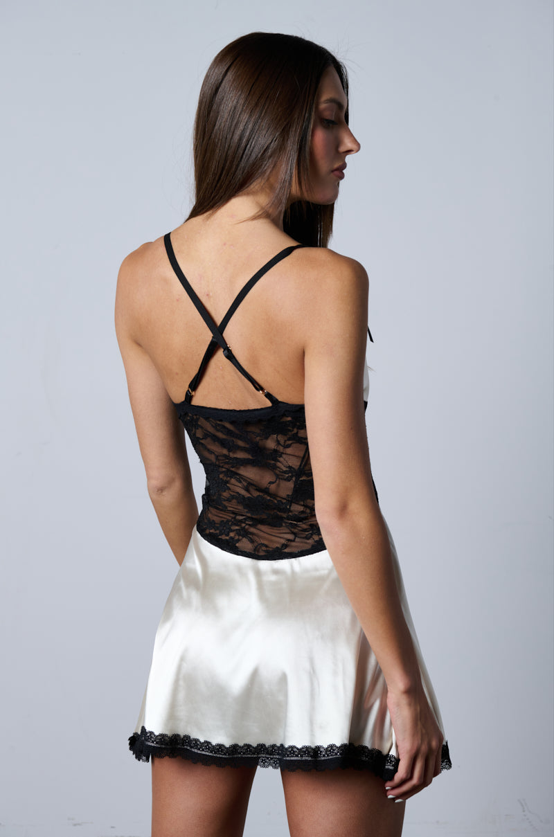 BALLET CORE LACE MINI DRESS