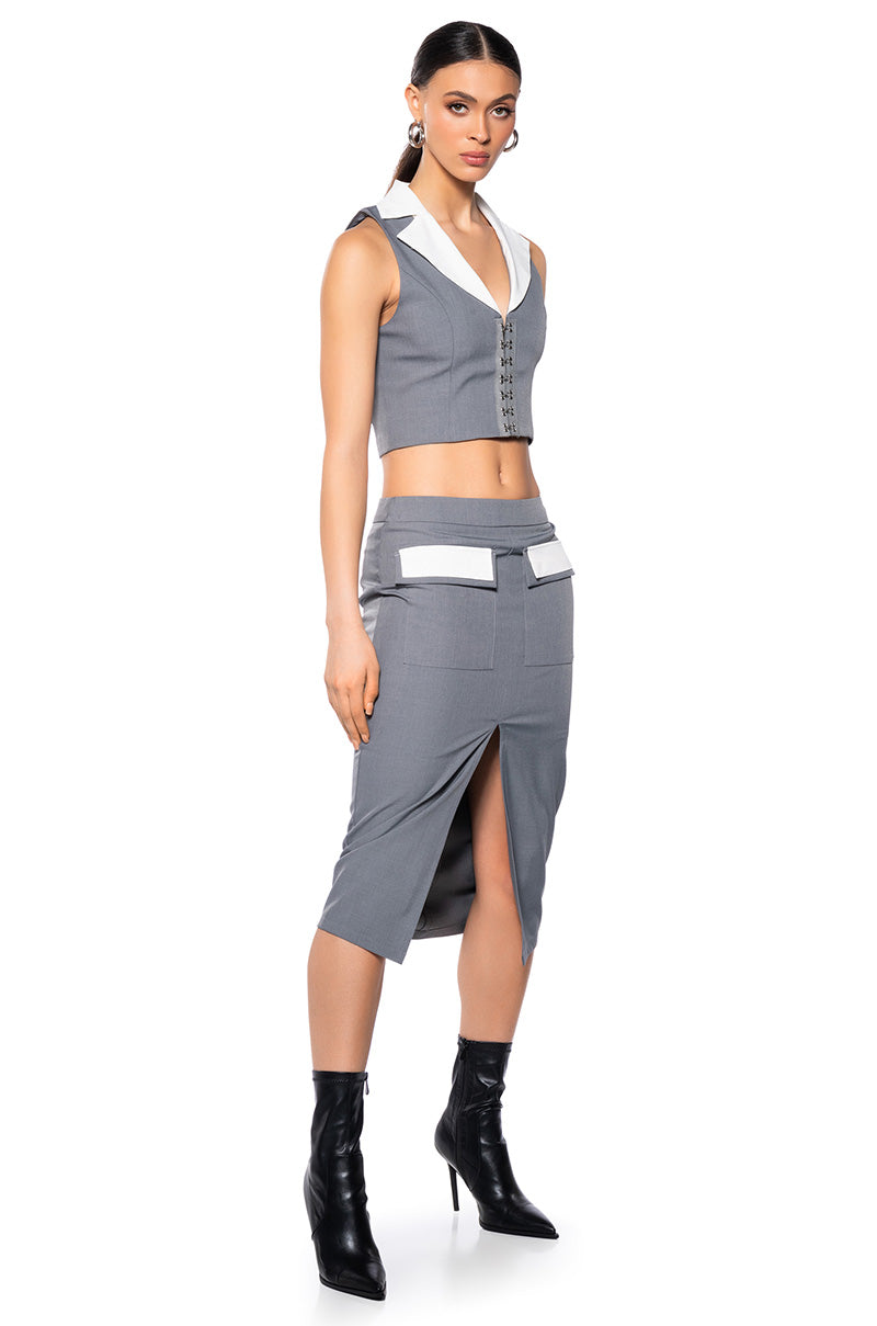 HALSEY MIDI PENCIL SKIRT