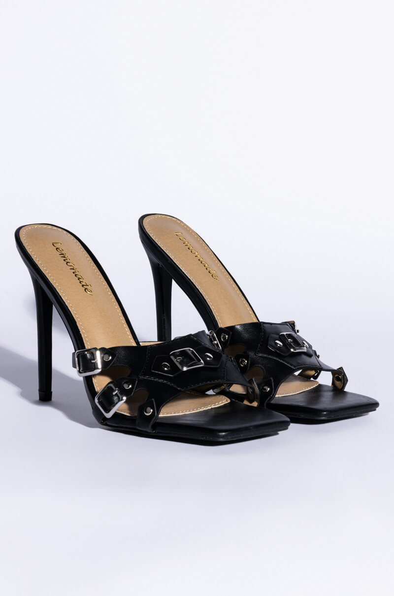STILETTO MULE SANDAL IN BLACK