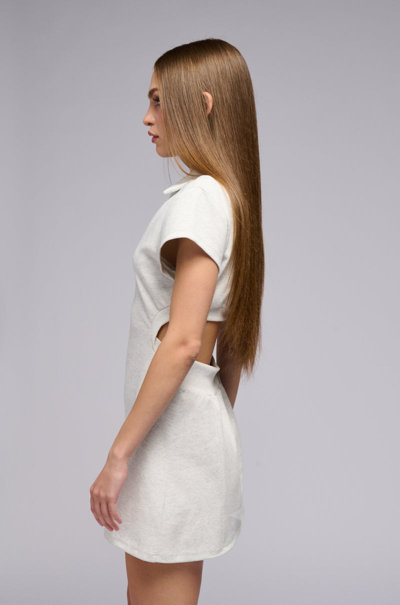 CATCH ME ON THE COURT FRENCH TERRY MINI DRESS