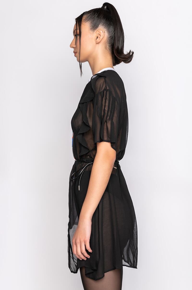 CRAZY SEXY COOL MIX FABRIC T SHIRT