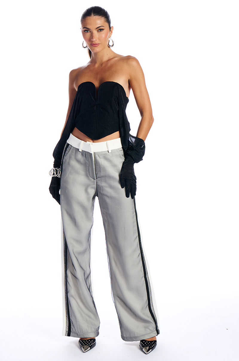 DAMAGED WIDE LEG TROUSER