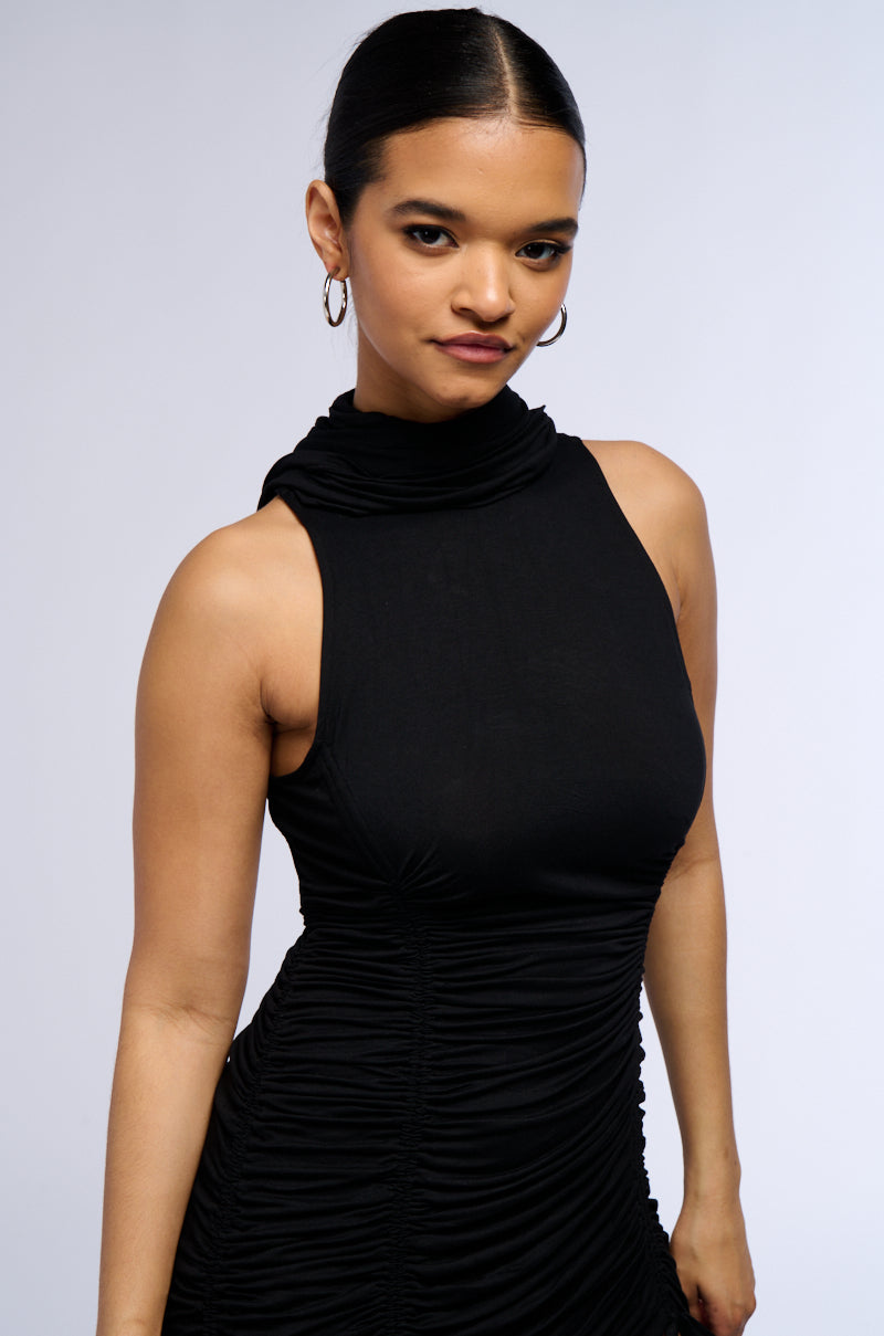 DANA BREATHABLE KNIT MIDI DRESS