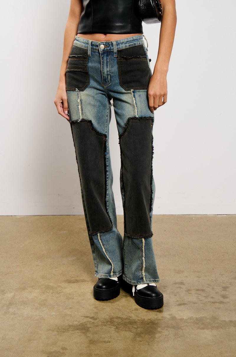 DEEP IN THE BOTTOM DISTRESSED DENIM PANT