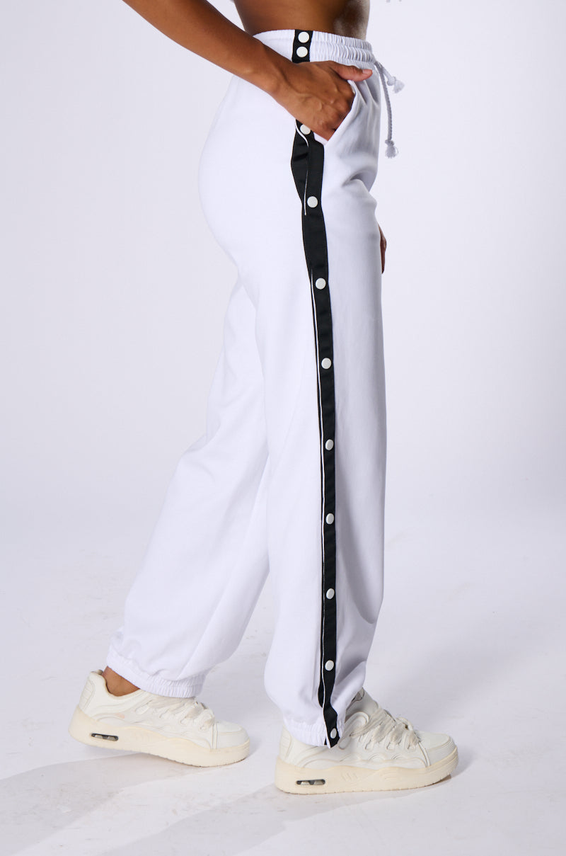 DIDN'T THEY TELL YOU WIDE LEG BREAK AWAY SWEAT PANT