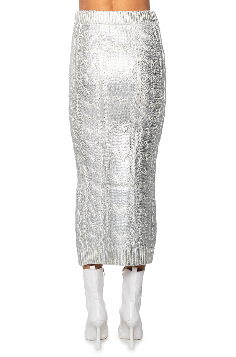 ESME SILVER METALLIC SKIRT