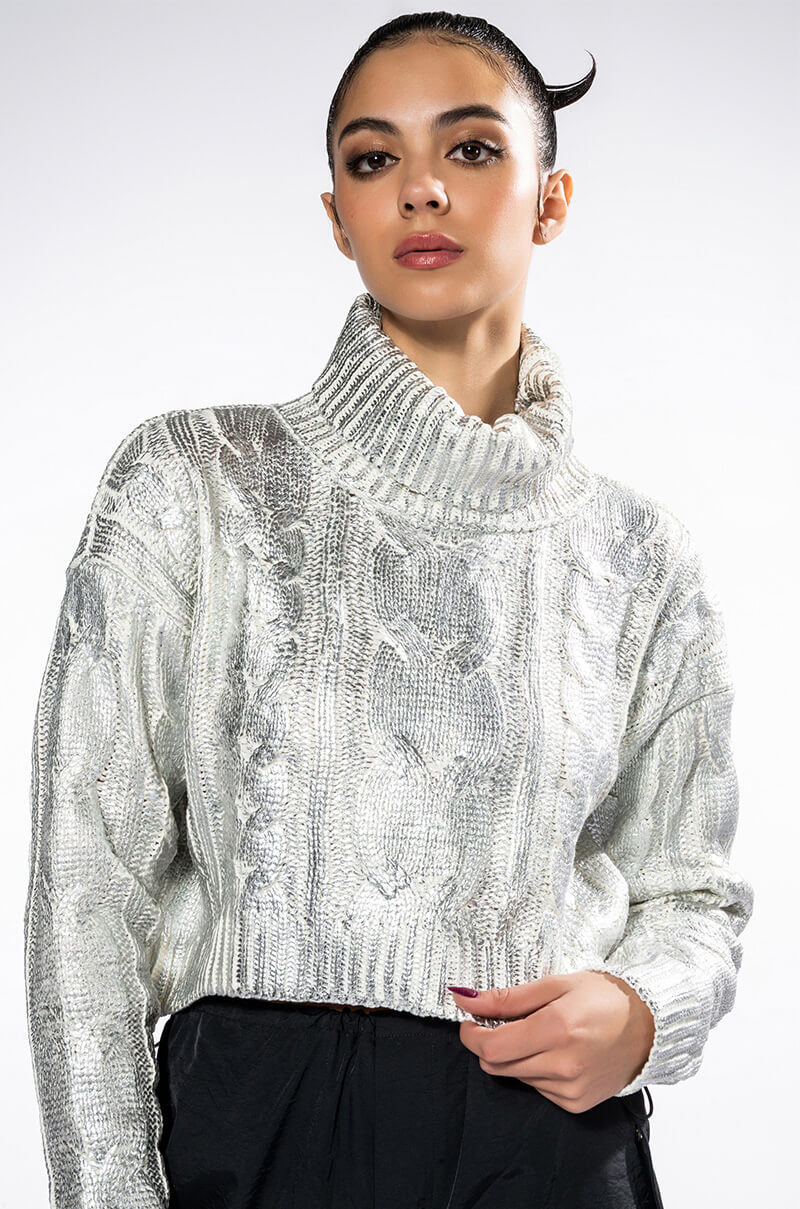 ESME SILVER METALLIC SWEATER