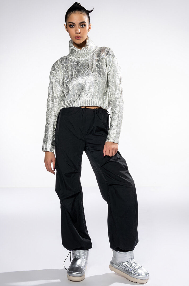 ESME SILVER METALLIC SWEATER
