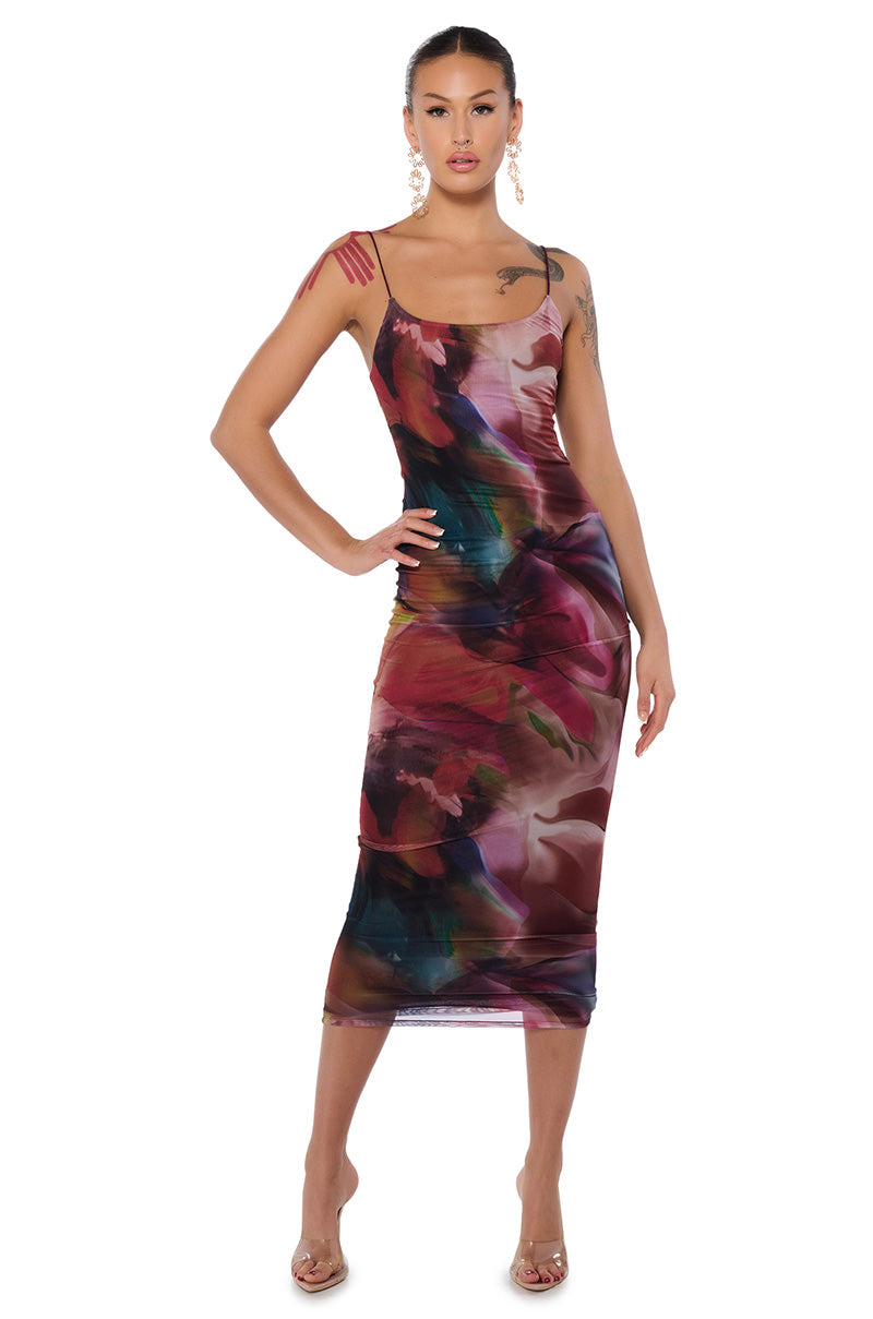 EVERLY PRINTED MIDI DRESS