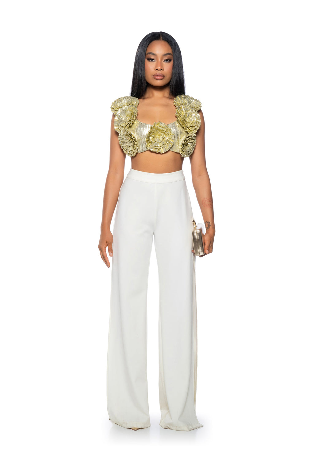 EVERY ROSE SEQUIN CROP TOP