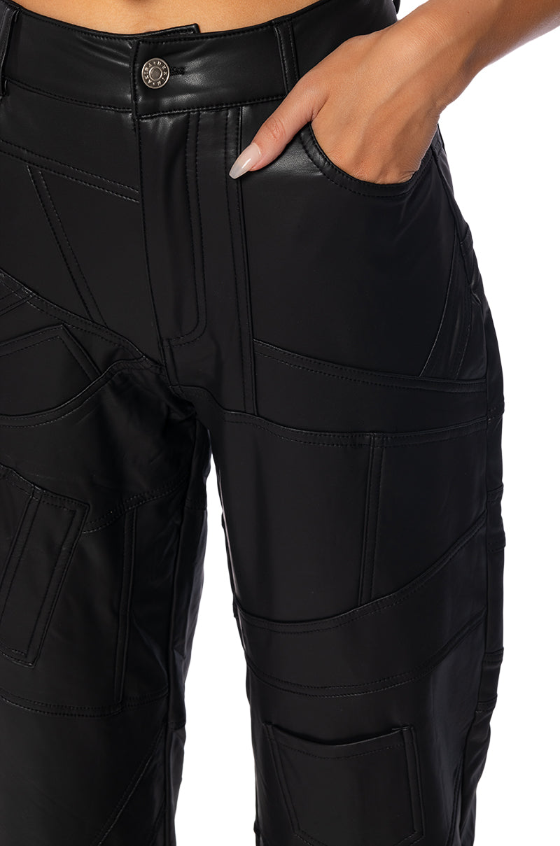 EXTREME STRETCH PATCHWORK WIDE LEG PANT