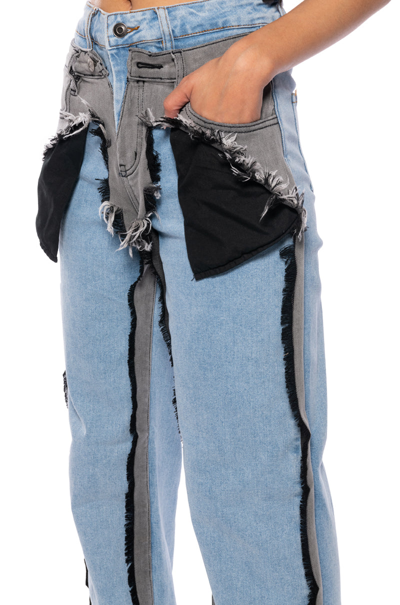 FIGURE IT OUT MULTI DENIM PANT