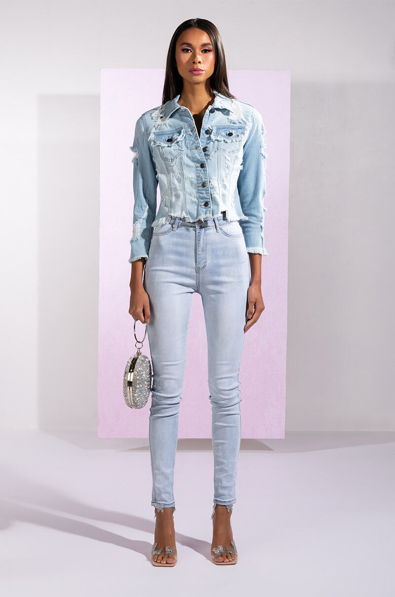 EXTREME STRETCH SKINNY JEANS BUTTERFLY