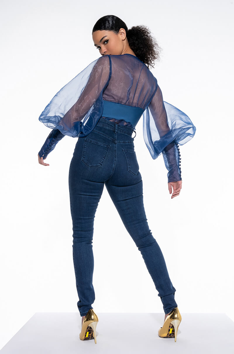 FLEX-FIT HIGH WAISTED SUPER STRETCHY SKINNY JEANS