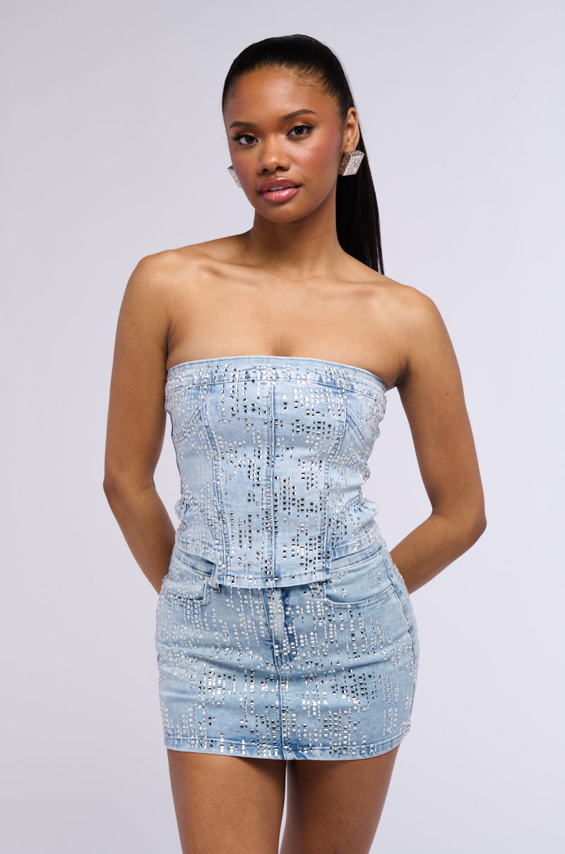 FROM DAY TO NIGHT DENIM CORSET
