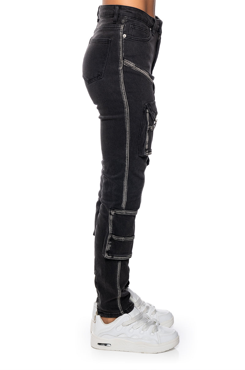 GEAR UP SKINNY CARGO JEANS