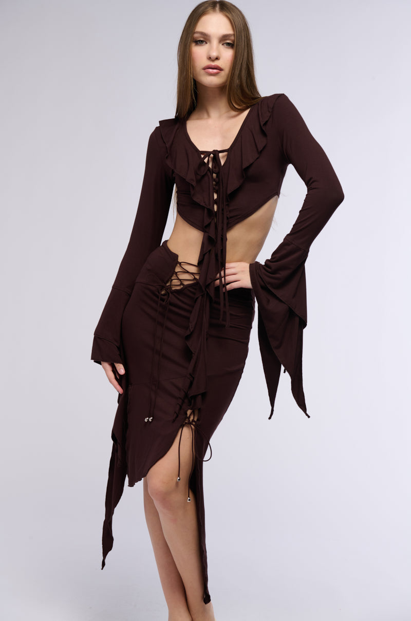 GEMMA RUFFLED LONG SLEEVE TOP