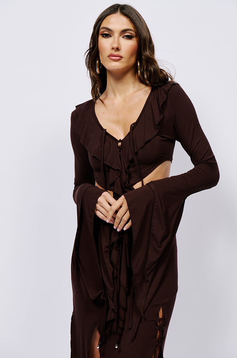 GEMMA RUFFLED LONG SLEEVE TOP