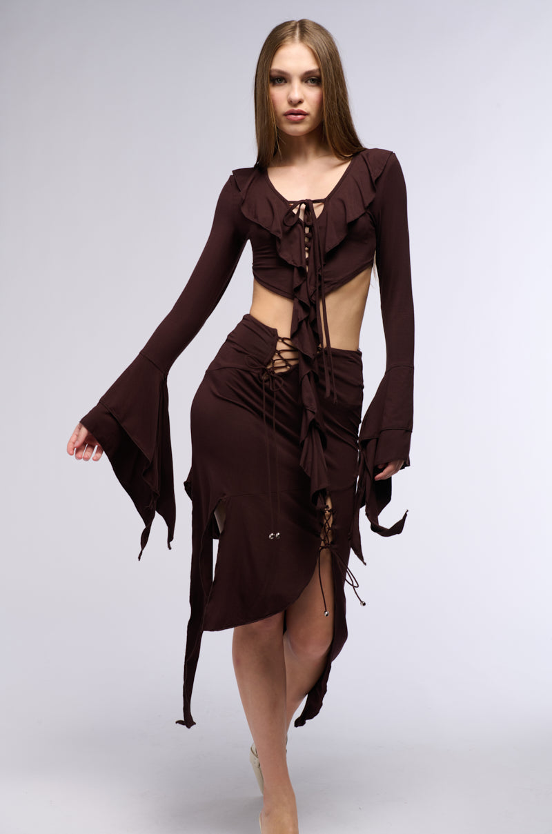 GEMMA RUFFLED LONG SLEEVE TOP