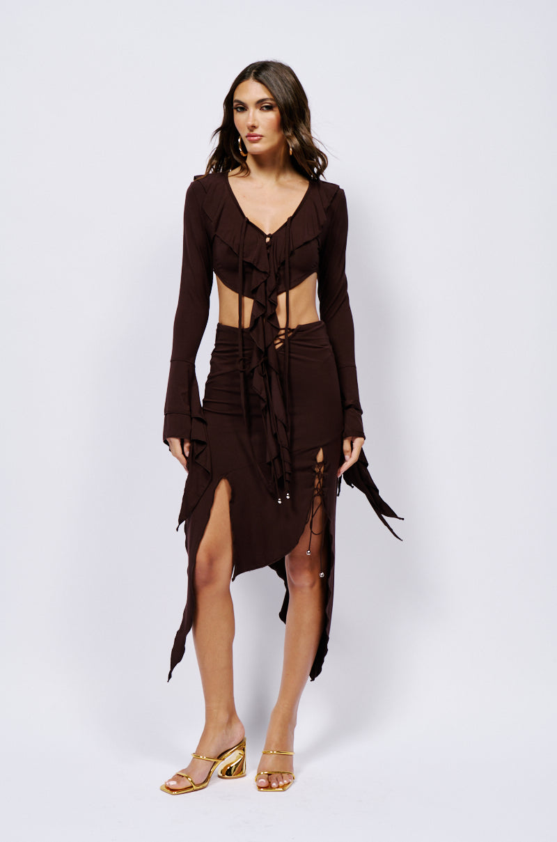 GEMMA RUFFLED LONG SLEEVE TOP