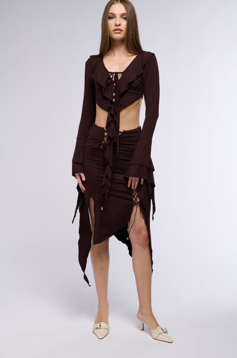 GEMMA RUFFLED LONG SLEEVE TOP