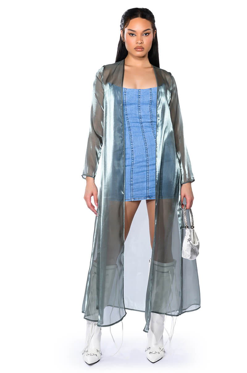 GIVING POPSTAR DENIM MINI DRESS