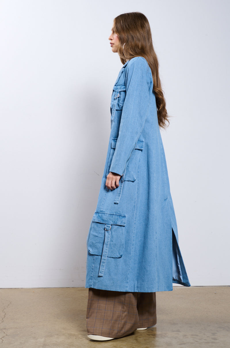 HIGH EXPECTATIONS DENIM TRENCH