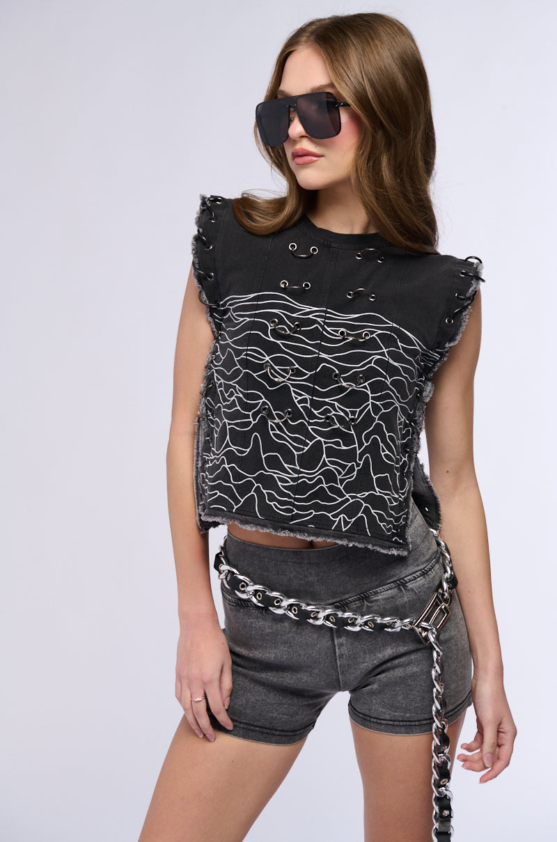 HIGH FREQUENCY GRAPHIC TANK TOP